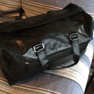 Calvin Klein Black Leather weekender bag